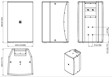 AUDAC VEXO115/B, двухполосная акустическая система
